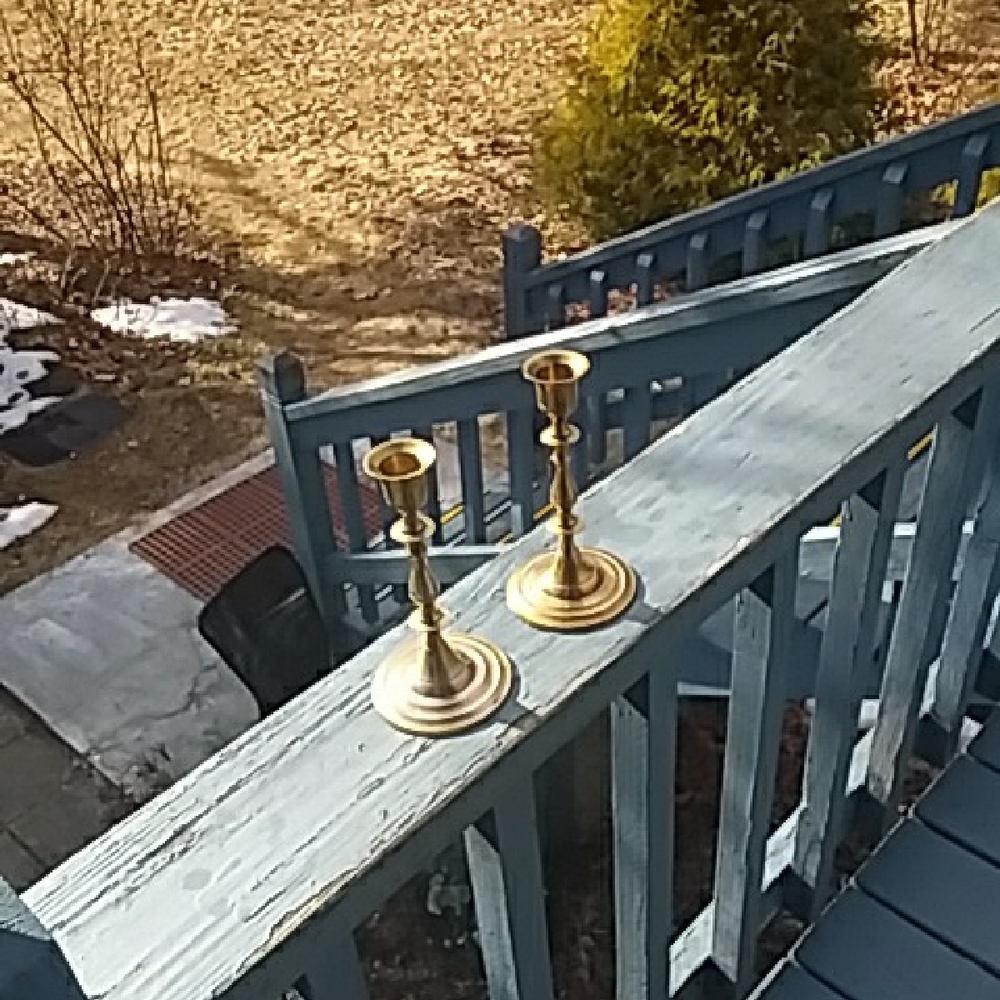 Elegant Brass Candlestick Holders